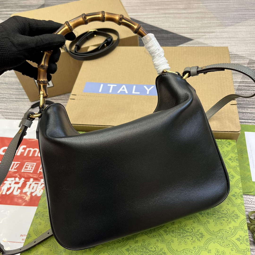 Gucci 746124 Gucci Diana Medium Shoulder Bag Black - Default Title - View 5