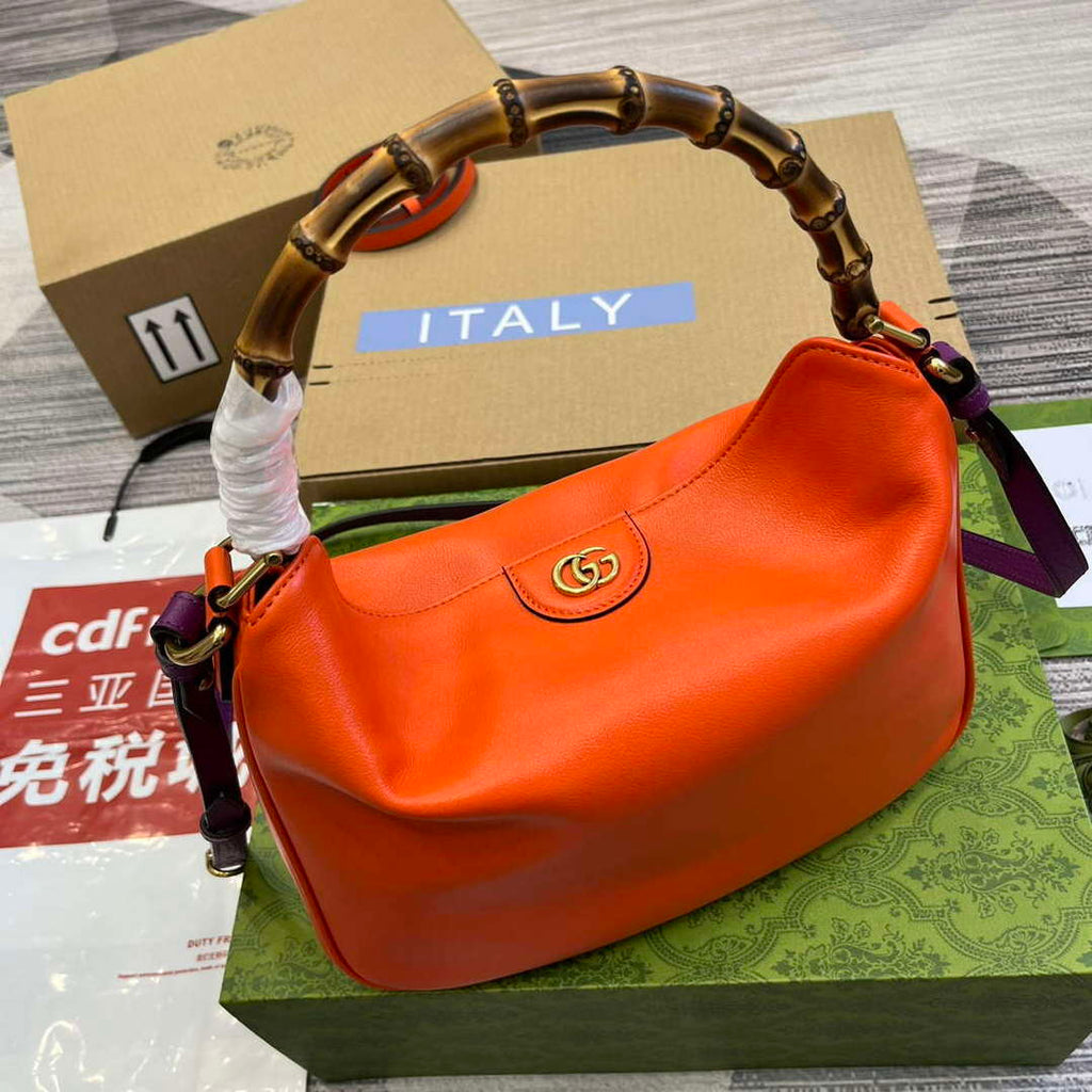 Gucci 746124 Gucci Diana Medium Shoulder Bag Orange
