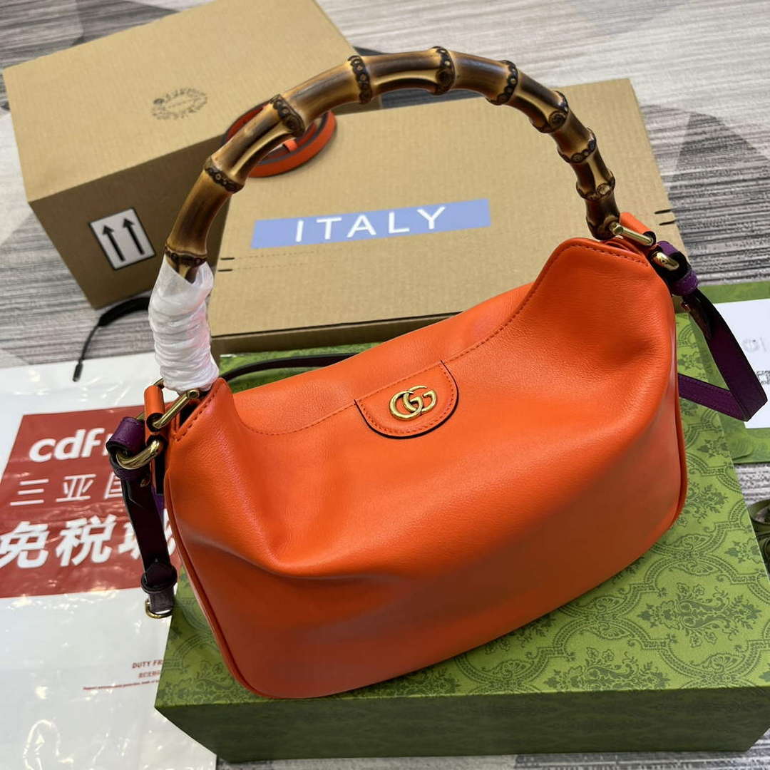 Gucci 746124 Gucci Diana Medium Shoulder Bag Orange - Default Title - View 3