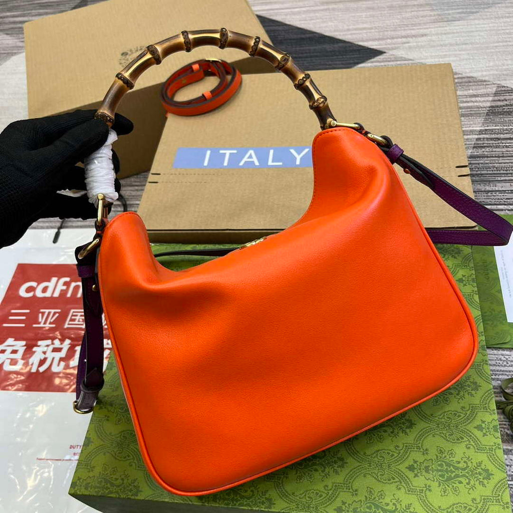 Gucci 746124 Gucci Diana Medium Shoulder Bag Orange