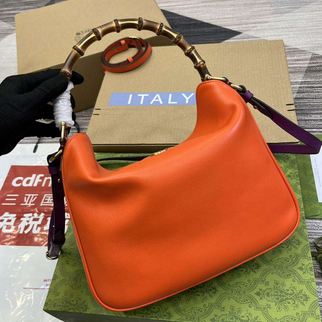 Gucci 746124 Gucci Diana Medium Shoulder Bag Orange