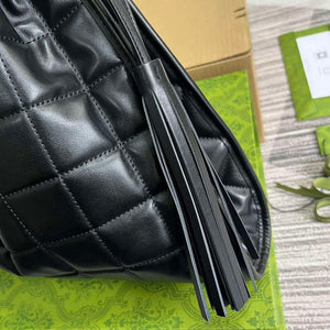 Gucci 746210 Gucci Deco Medium Tote Bag Black - Default Title - View 6