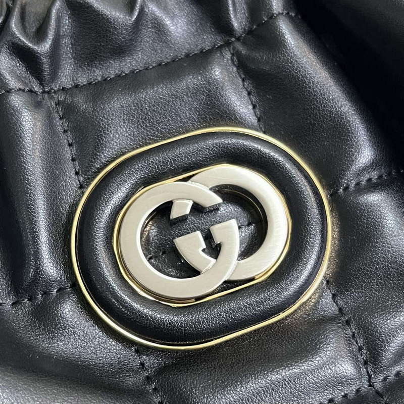 Gucci 746210 Gucci Deco Medium Tote Bag Black