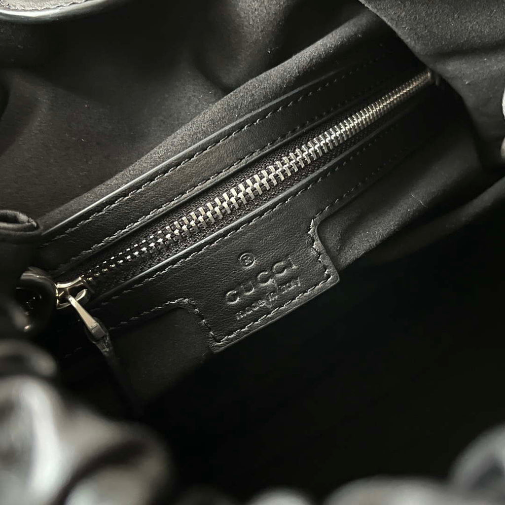 Gucci 746210 Gucci Deco medium tote bag in black leather