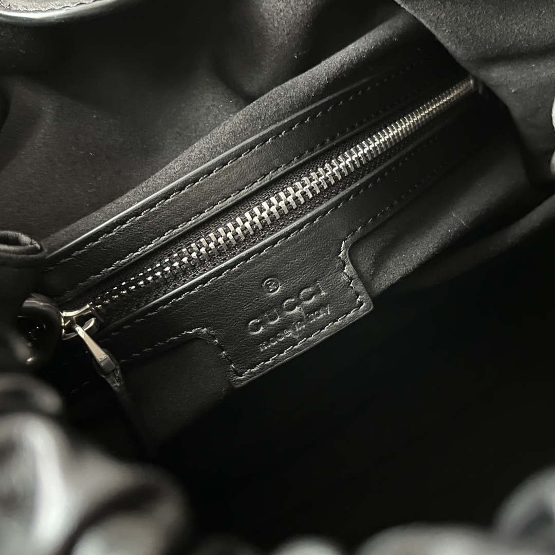 Gucci 746210 Gucci Deco medium tote bag in black leather - Default Title - View 8
