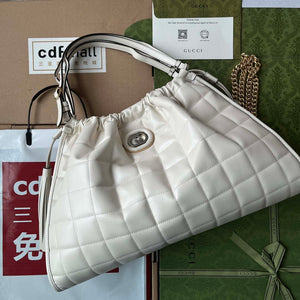 Gucci 746210 Gucci Deco medium tote bag in White Leather - Default Title - View 1