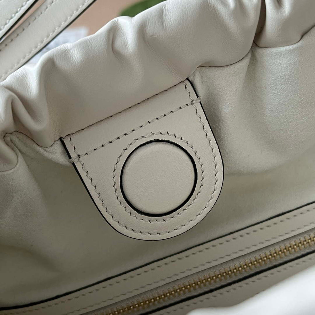 Gucci 746210 Gucci Deco medium tote bag in White Leather