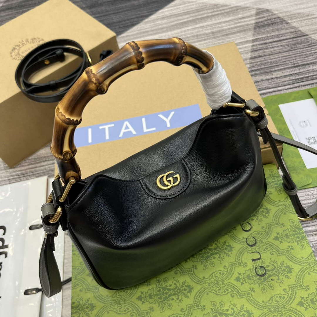 Gucci 746251 Gucci Diana Small Shoulder Bag Black - Default Title - View 3
