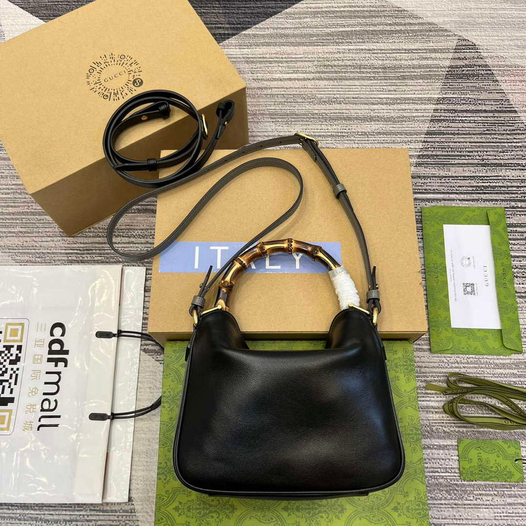 Gucci 746251 Gucci Diana Small Shoulder Bag Black