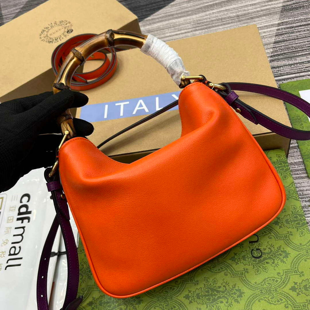 Gucci 746251 Gucci Diana Small Shoulder Bag Orange