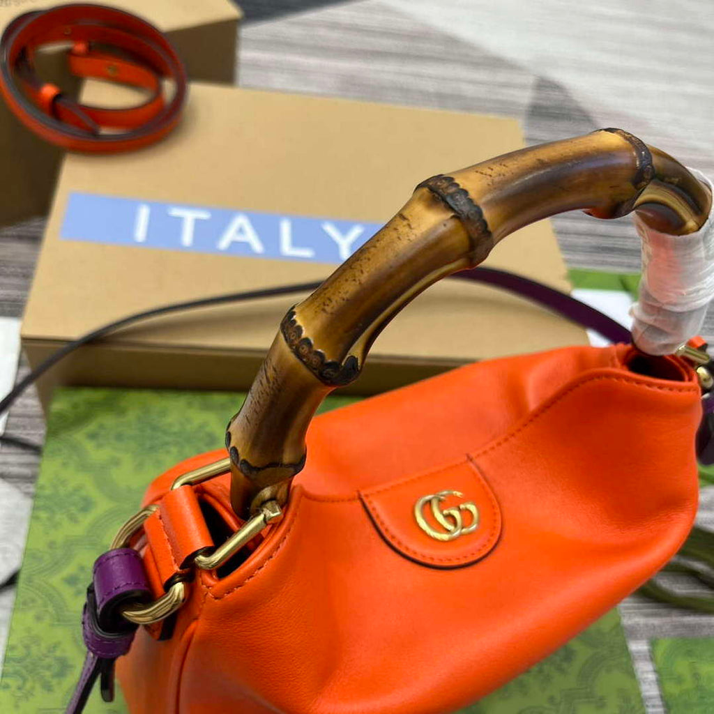 Gucci 746251 Gucci Diana Small Shoulder Bag Orange