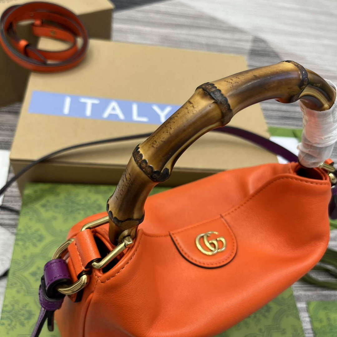 Gucci 746251 Gucci Diana Small Shoulder Bag Orange