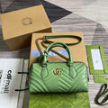 Gucci 746319 GG Marmont Small Top Handle Bag Green - Default Title - View 1