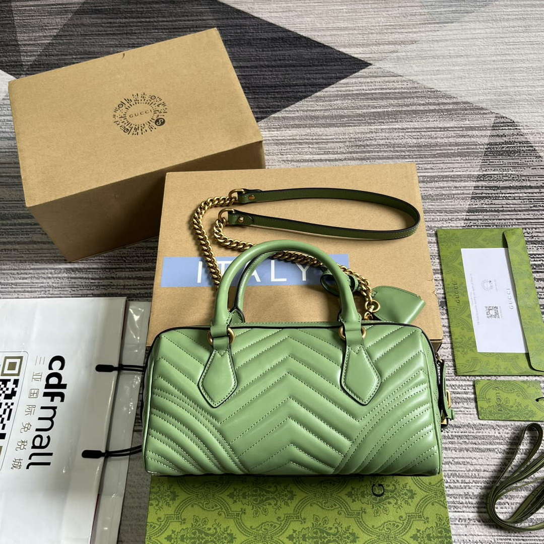Gucci 746319 GG Marmont Small Top Handle Bag Green - Default Title - View 2