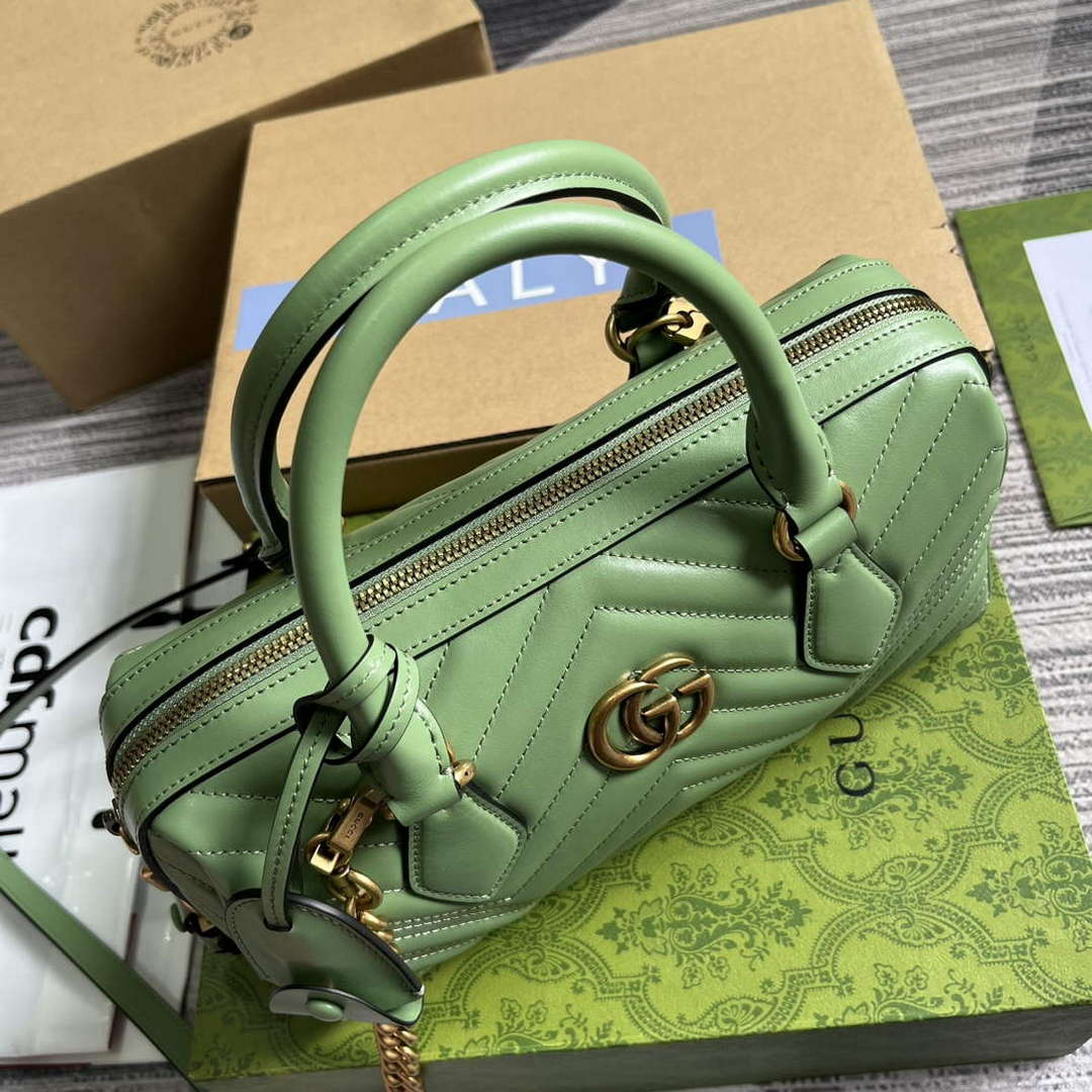 Gucci 746319 GG Marmont Small Top Handle Bag Green - Default Title - View 4