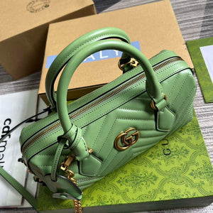 Gucci 746319 GG Marmont Small Top Handle Bag Green - Default Title - View 4