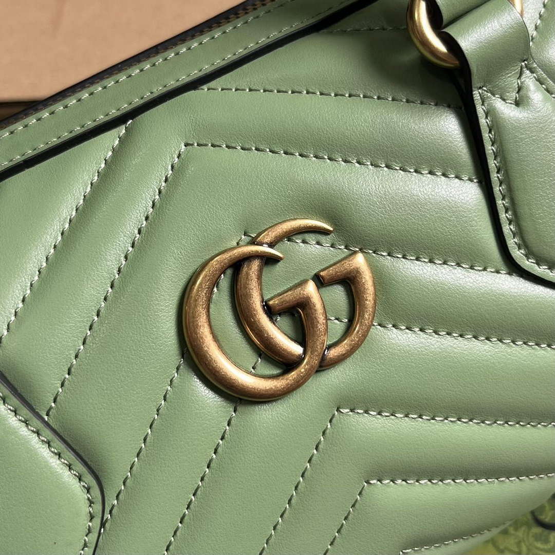 Gucci 746319 GG Marmont Small Top Handle Bag Green - Default Title - View 5