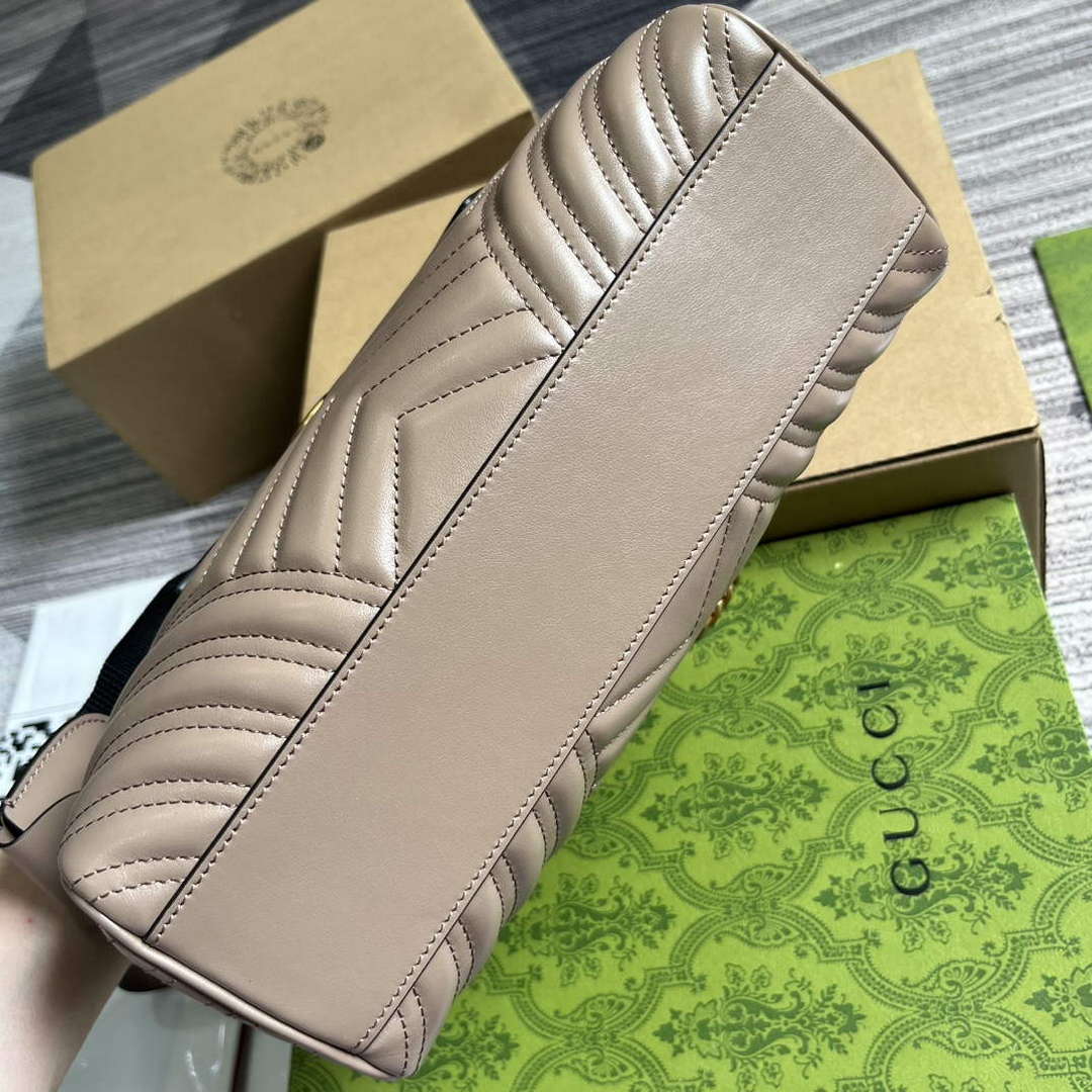 Gucci 746319 GG Marmont Small Top Handle Bag Milk tea - Default Title - View 5