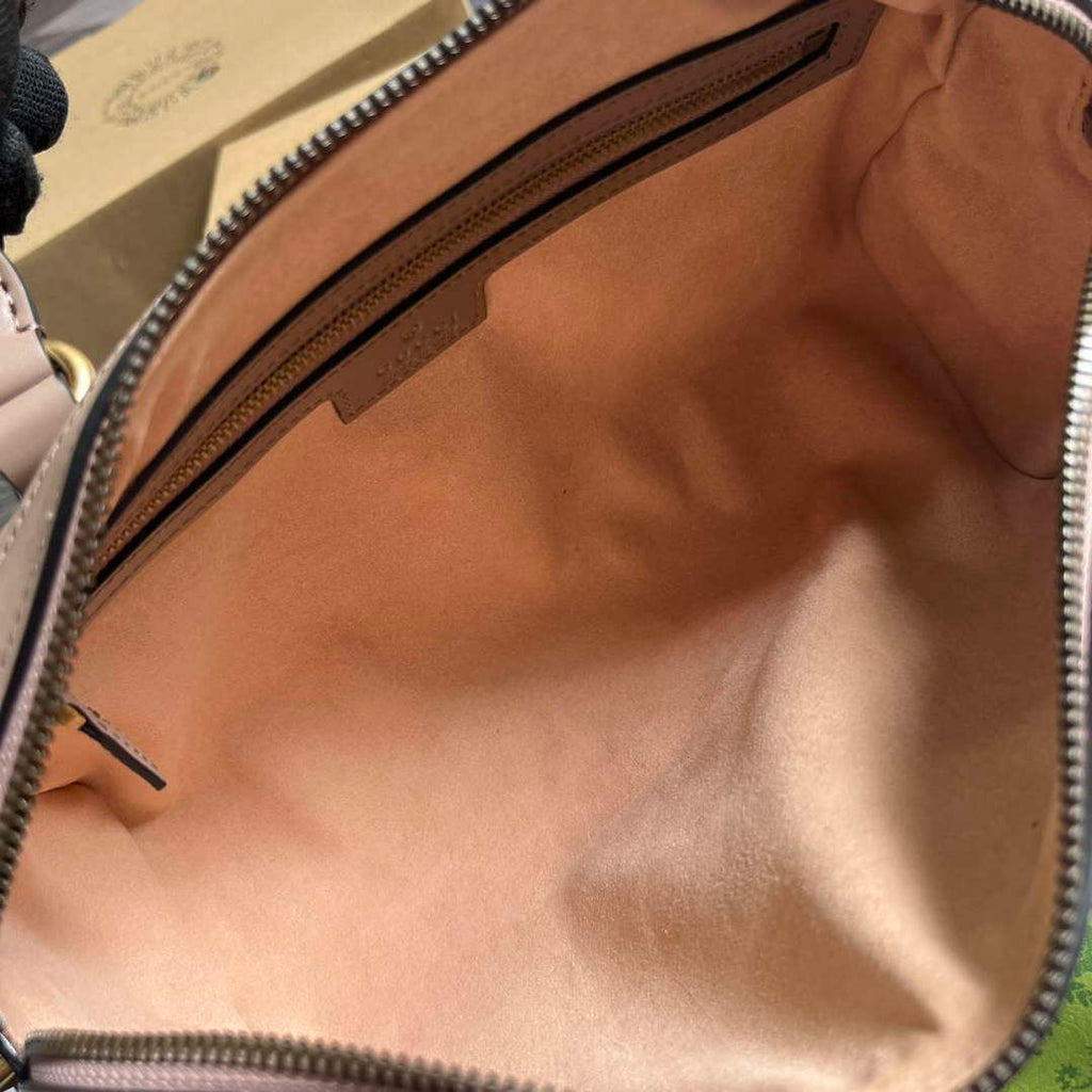 Gucci 746319 GG Marmont Small Top Handle Bag Milk tea