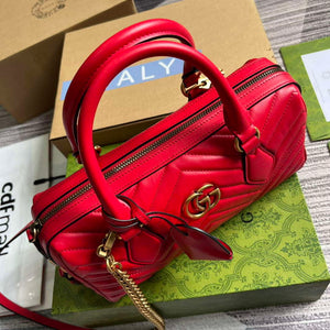 Gucci 746319 GG Marmont Small Top Handle Bag Red - Default Title - View 6