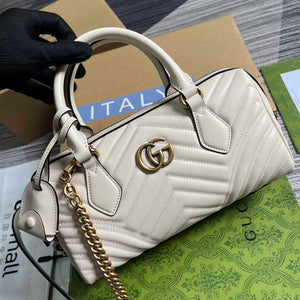 Gucci 746319 GG Marmont Small Top Handle Bag White - Default Title - View 3