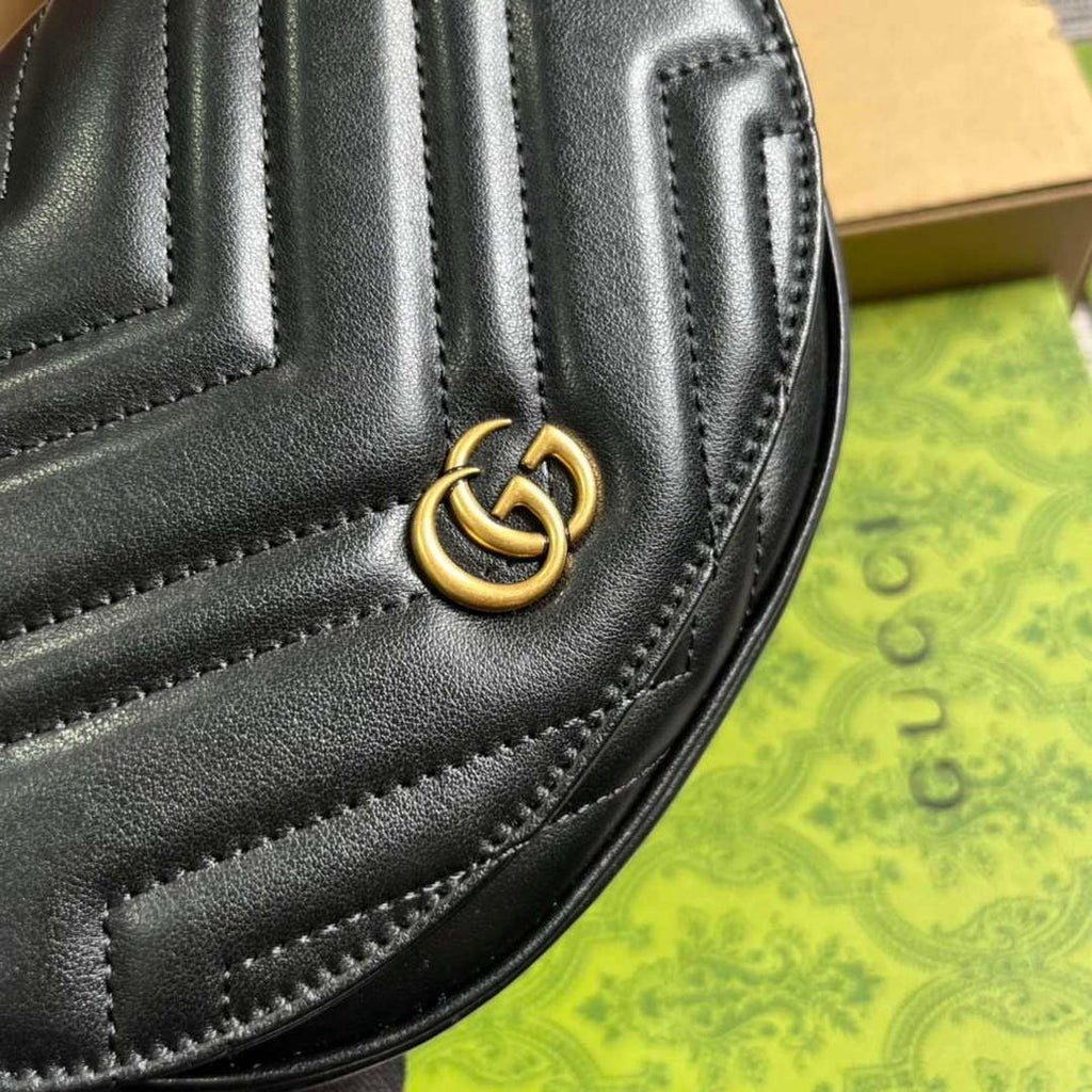 Gucci 746431 GG Marmont Matelass¨¦ Chain Mini Bag Black