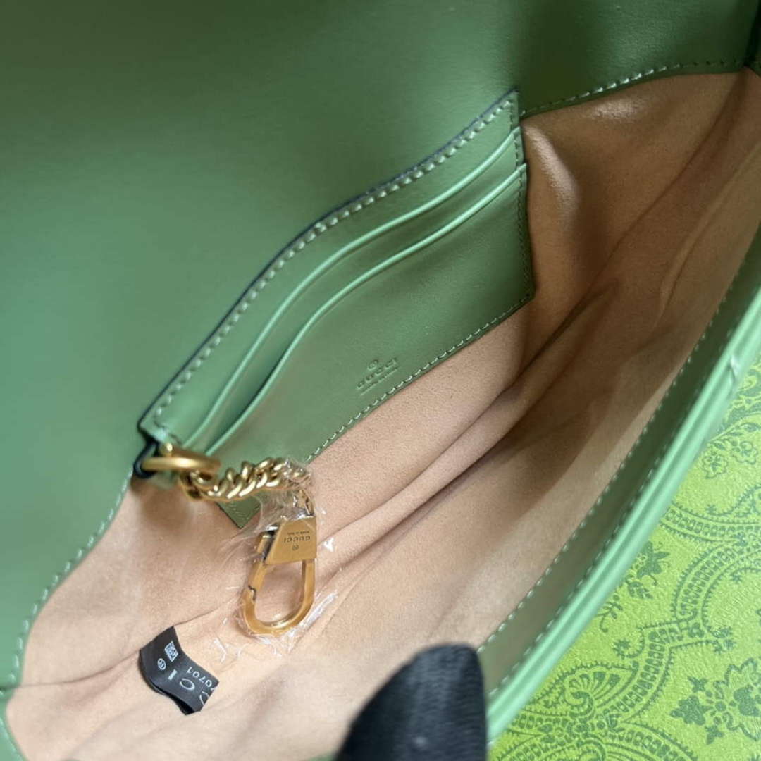 Gucci 746431 GG Marmont Matelass¨¦ Chain Mini Bag Green