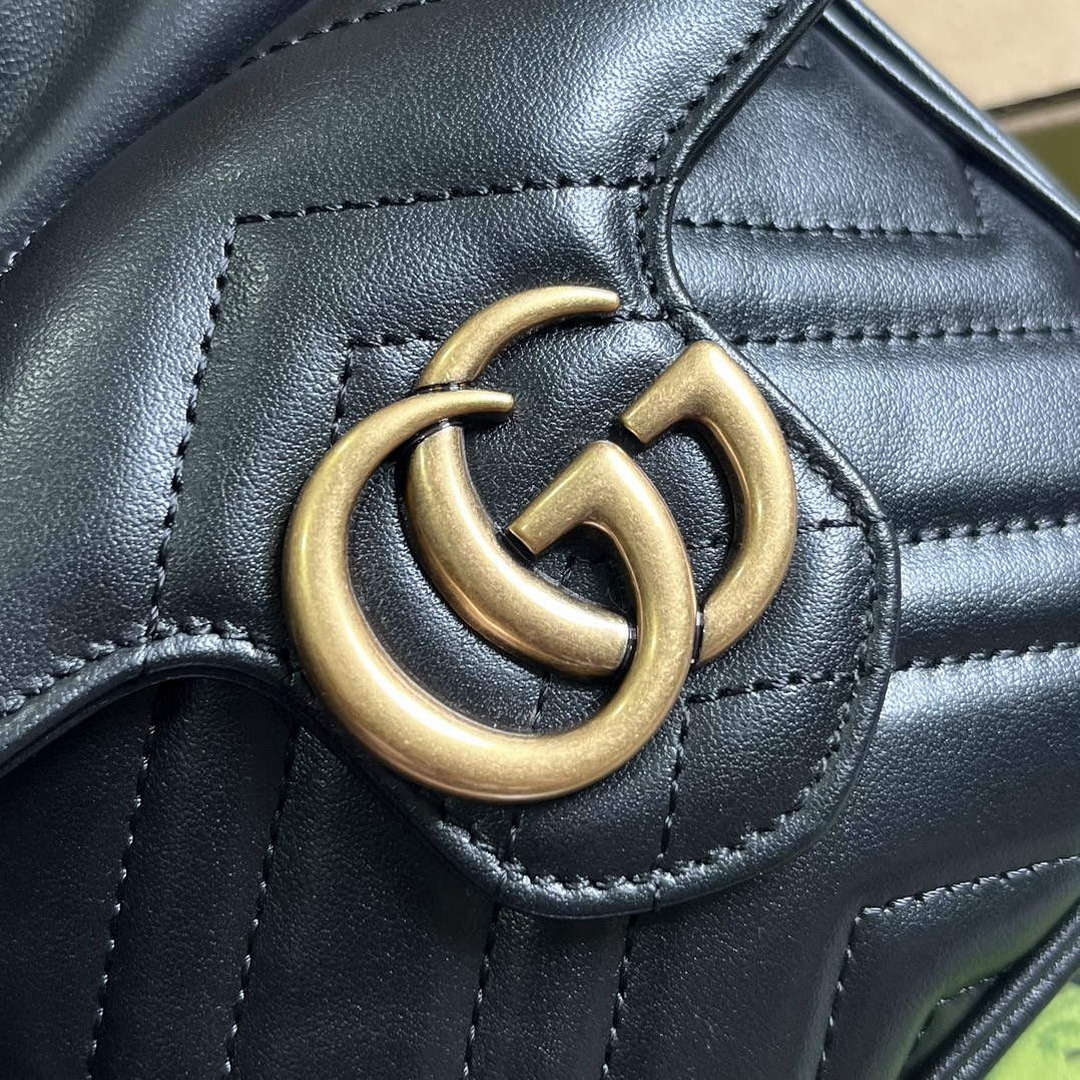 Gucci 746433 GG Marmont Mini Bucket Bag Black