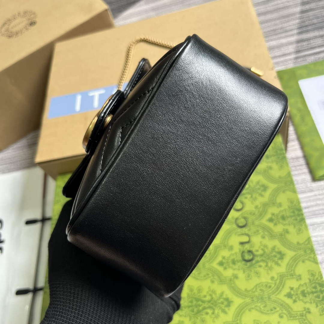 Gucci 746433 GG Marmont Mini Bucket Bag Black - Default Title - View 6