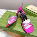 Gucci 749663 Women's slide sandal with crystals G56304 - 35 - View 1