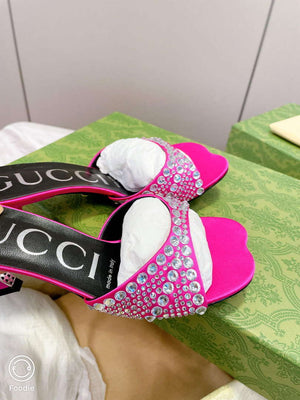 Gucci 749663 Women's slide sandal with crystals G56304 - 35 - View 5