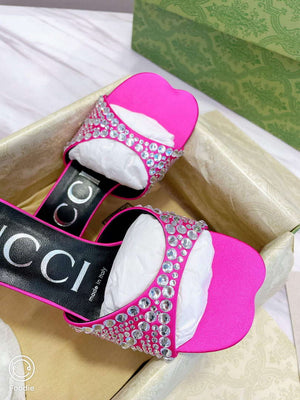 Gucci 749663 Women's slide sandal with crystals G56304 - 35 - View 7