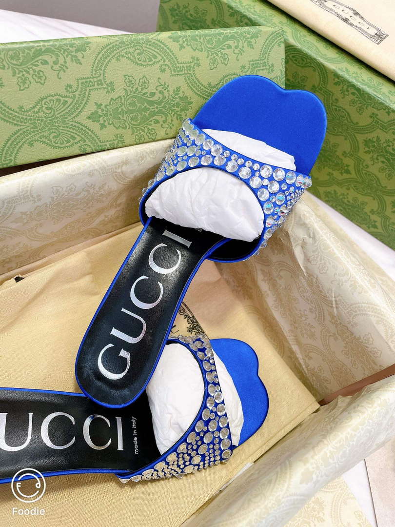 Gucci 749663 Women's slide sandal with crystals G56305 - 35 - View 4