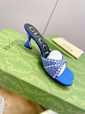 Gucci 749663 Women's slide sandal with crystals G56305 - 35 - View 5