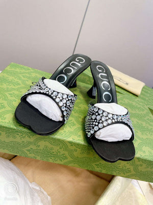 Gucci 749663 Women's slide sandal with crystals G56306 - 35 - View 2