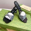 Gucci 749663 Women's slide sandal with crystals G56306 - 35 - View 1