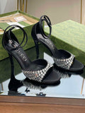 Gucci 749832 Women's High Heel Sandals With Crystals G38277