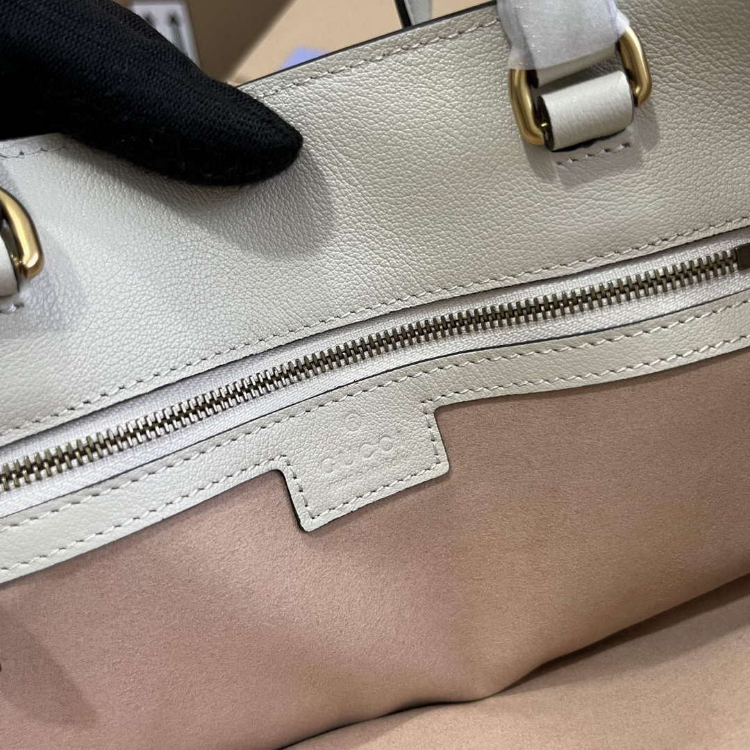 Gucci 750394 Gucci Diana Medium Tote Bag White leather - Default Title - View 9