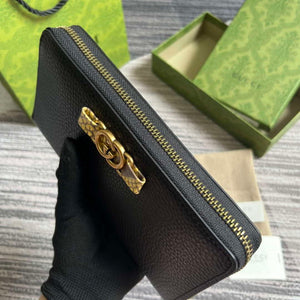 Gucci 750458 Zip wallet with Interlocking G python bow Black - Default Title - View 6