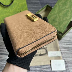 Gucci 750458 Zip wallet with Interlocking G python bow Rose beige - Default Title - View 5