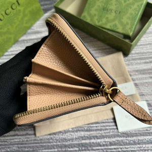 Gucci 750458 Zip wallet with Interlocking G python bow Rose beige - Default Title - View 8