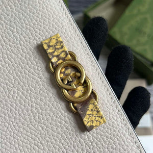 Gucci 750458 Zip wallet with Interlocking G python bow White - Default Title - View 4