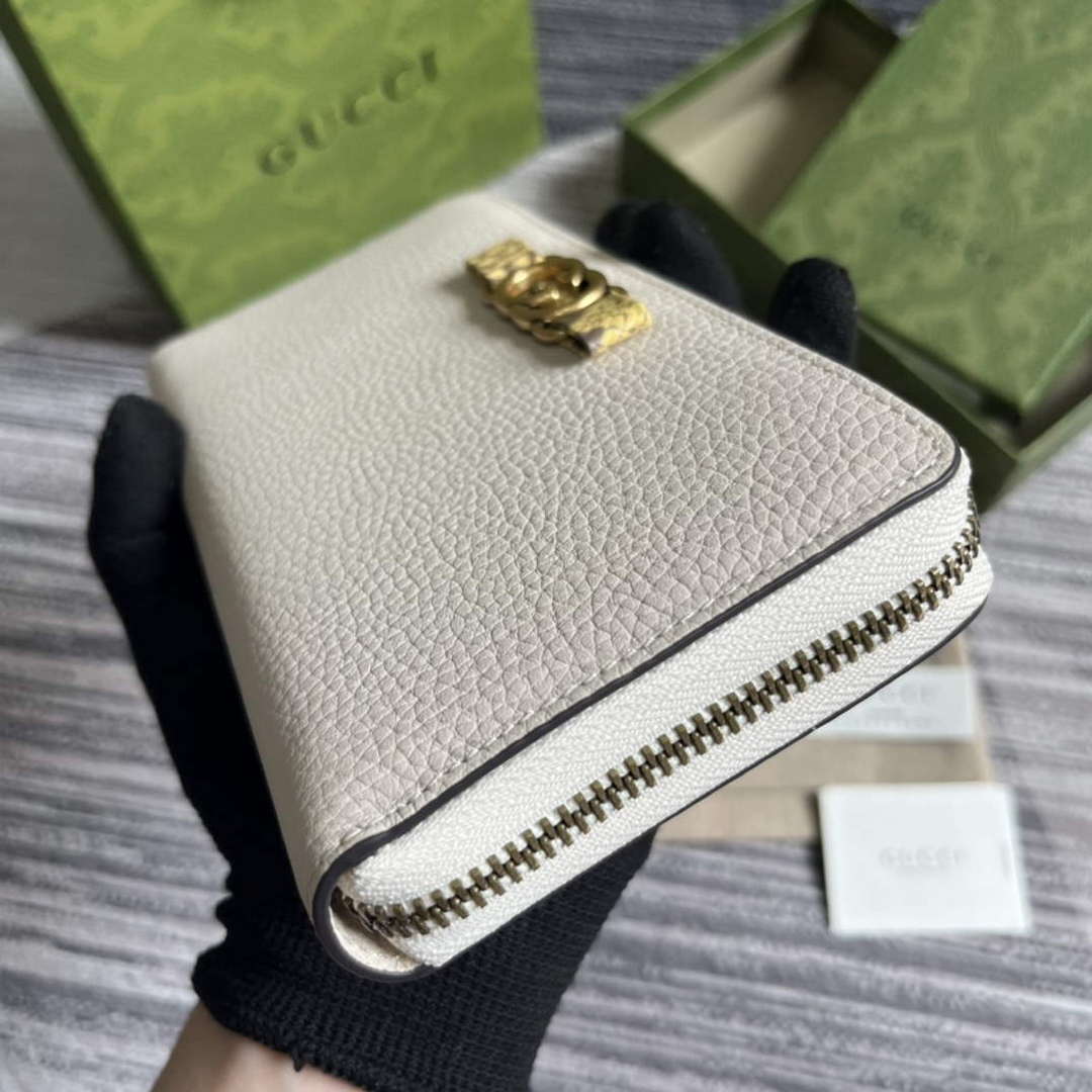 Gucci 750458 Zip wallet with Interlocking G python bow White - Default Title - View 6