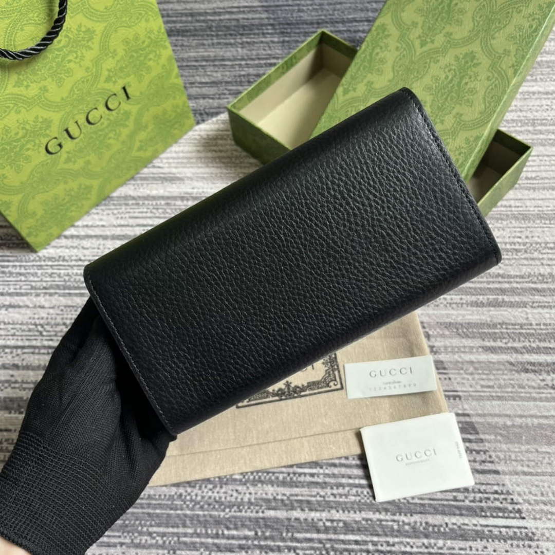 Gucci 750461 Wallet With Interlocking G Python Bow Black - Default Title - View 2