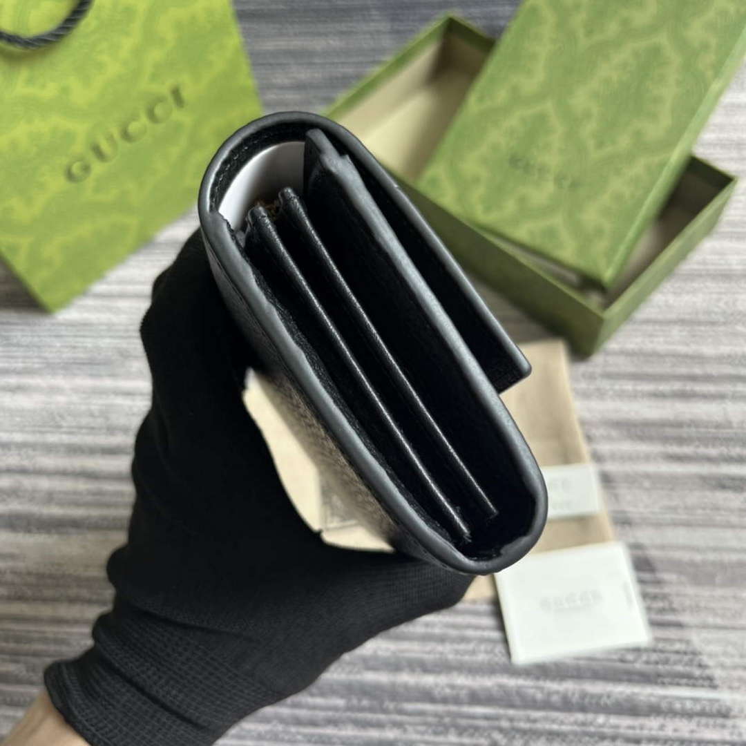 Gucci 750461 Wallet With Interlocking G Python Bow Black