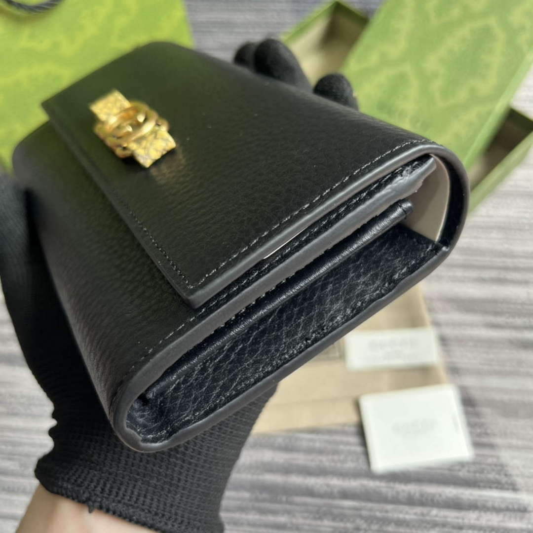 Gucci 750461 Wallet With Interlocking G Python Bow Black - Default Title - View 5
