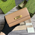 Gucci 750461 Wallet With Interlocking G Python Bow Rose beige - Default Title - View 1