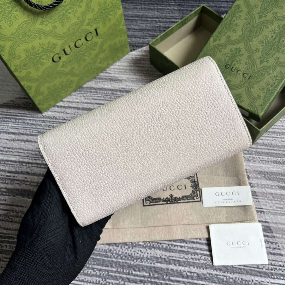 Gucci 750461 Wallet With Interlocking G Python Bow White