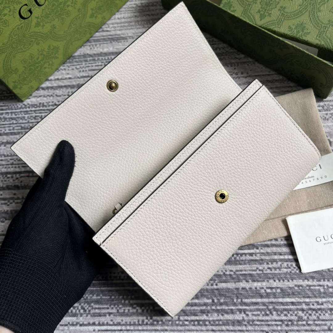 Gucci 750461 Wallet With Interlocking G Python Bow White - Default Title - View 7