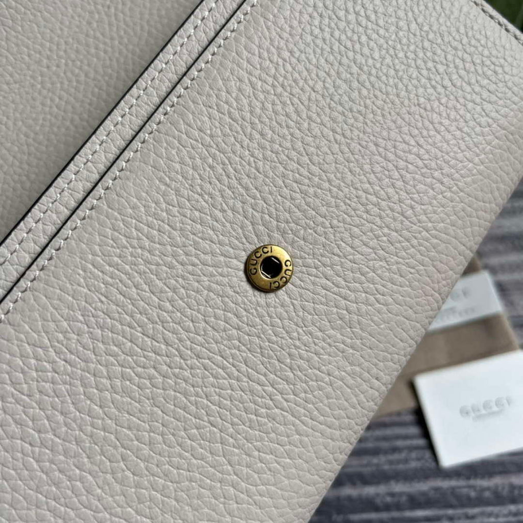 Gucci 750461 Wallet With Interlocking G Python Bow White